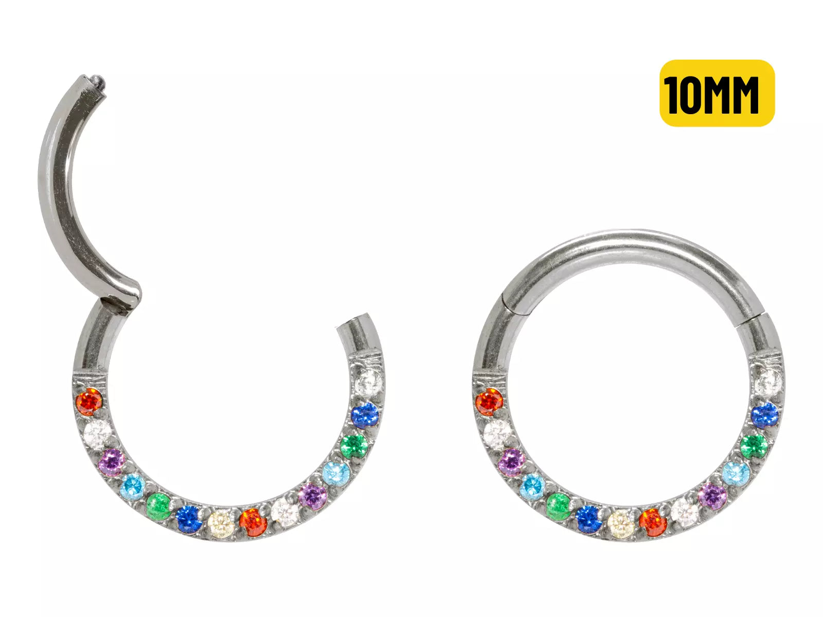 SEGMENTO CLICKER AÇO FRONTAL MULTI COLORS - 10MM