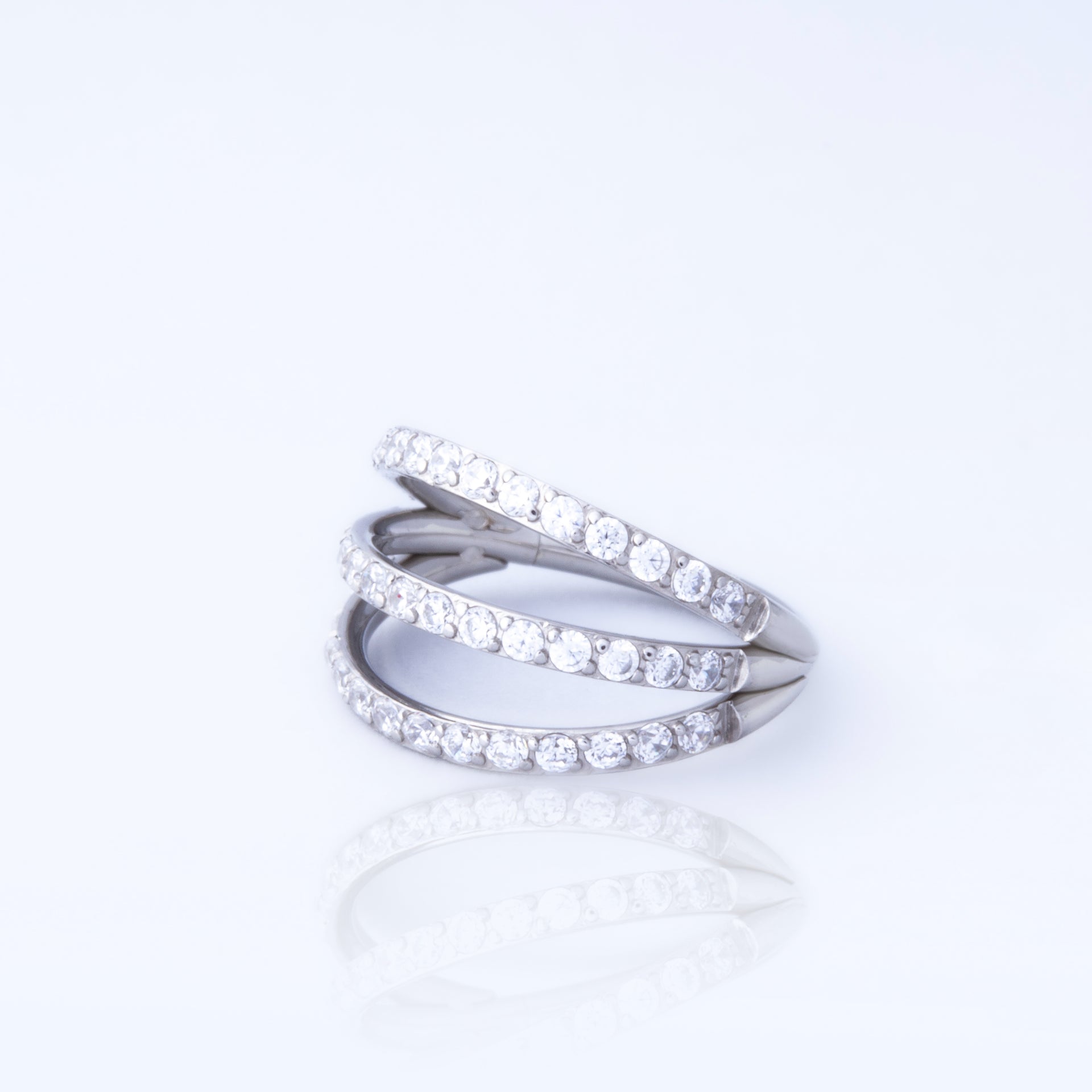 SEGMENTO CLICKER AÇO 3 FILEIRAS C/ ZIRCÔNIA - 10MM