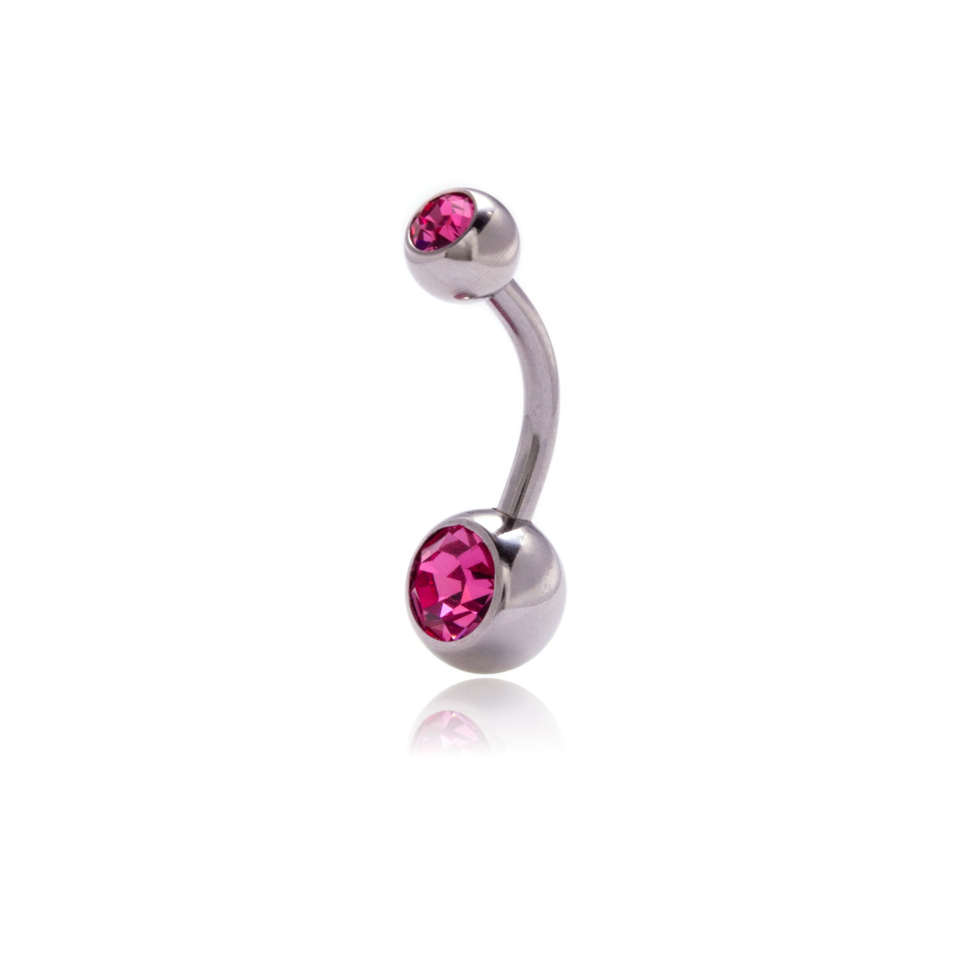 BANANA BELL AÇO C/ STRASS 2 PEDRAS - ROSA G