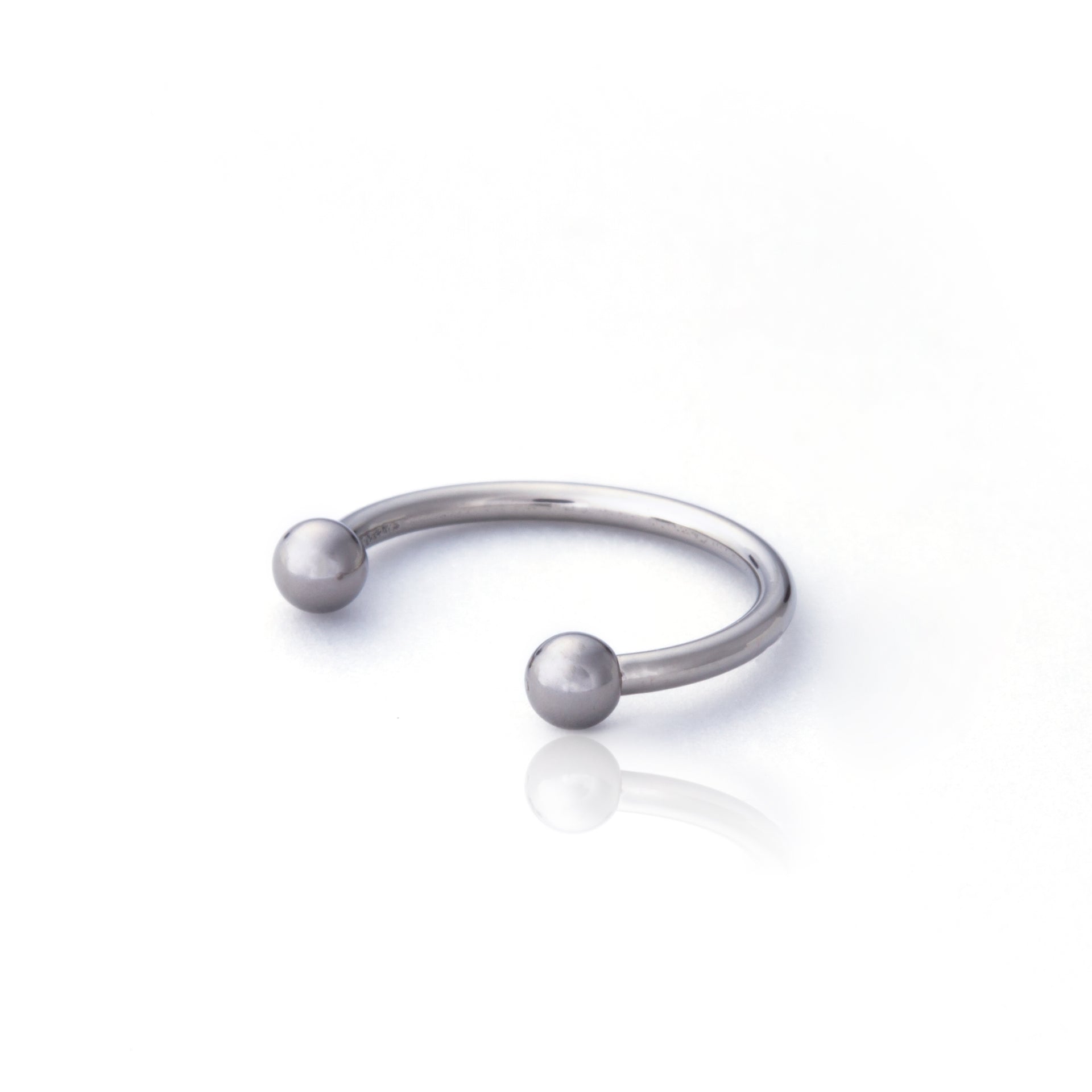 FERRADURA TITÂNIO NATURAL - 1.2 X 12 X 3MM